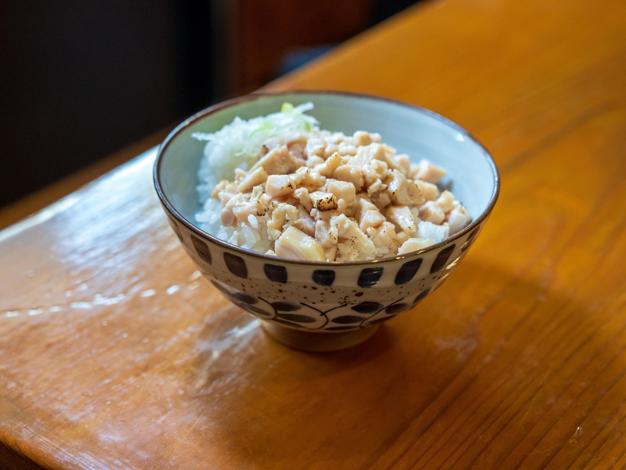 〆の刻み鶏炙りご飯